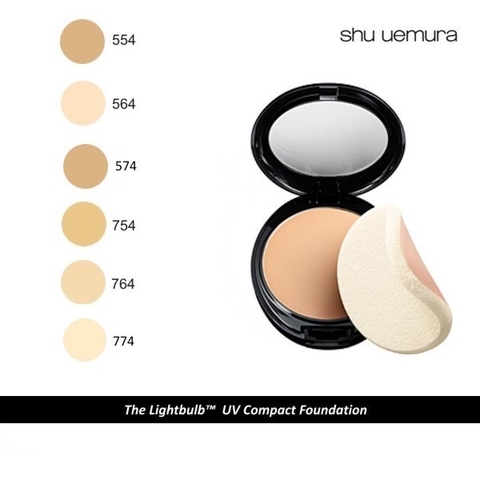 Phấn nền dạng nén Shu Uemura Lightbulb UV Compact Foundation - Màu 774 Light Beige