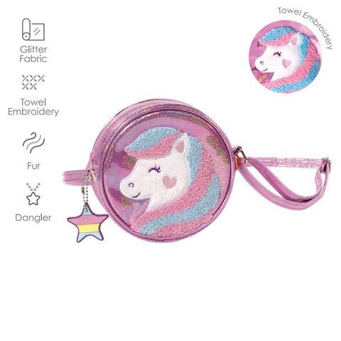 Túi đeo chéo tròn Funtime Magical Pony Crossbody Bag - chính hãng Tiger Family