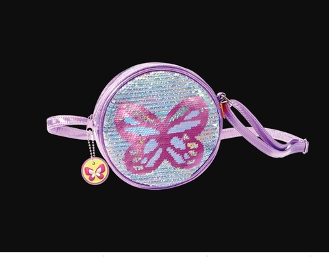 Túi đeo chéo tròn lấp lánh  - Sparkling Butterfly