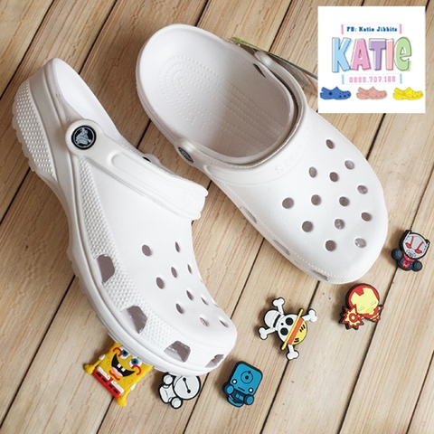 Dép cá sấu Crocs Band CLASSIC màu Trắng