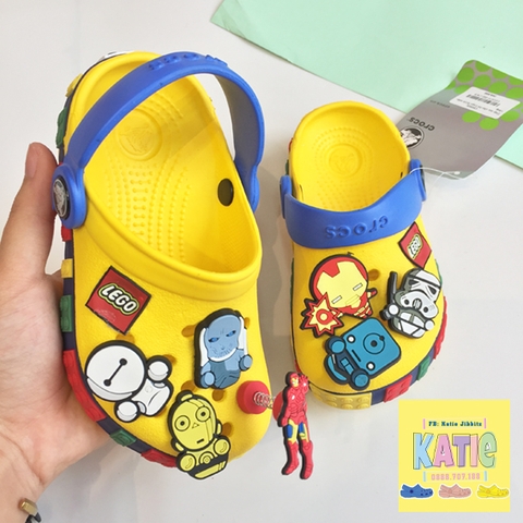 Dép cá sấu Crocs trẻ em Lego Kids màu vàng