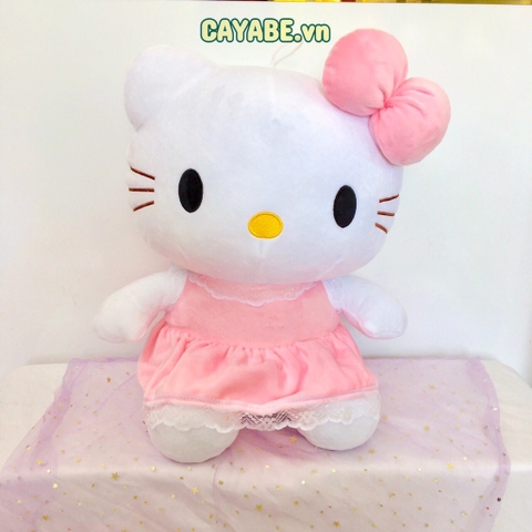 THÚ NHỒI BÔNG  MÈO HELLO KITTY TRẮNG 41 CM