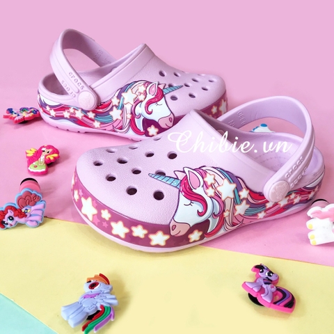 Dép cá sấu Crocs Band trẻ em ngựa Pony/ Unicorn