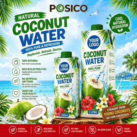 Coconut water in Tetrapak (330ml / 1 Liter) - OEM / Private Label