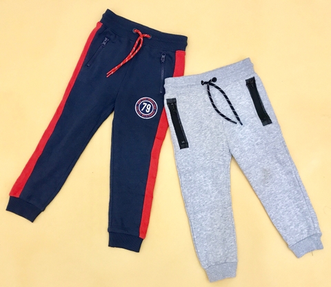 Quần thun jogger bé trai màu xanh đen logo 79