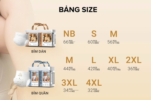 Tã bỉm dán cho bé ROYALSOFT đủ size NB-S-M