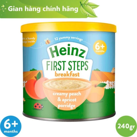 Bột Ăn Dặm Vị Đào Và Mơ HEINZ cho bé 240g