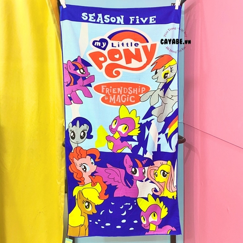 Khăn tắm trẻ em hoạt hình Disney ngựa Little Pony (size 70x140cm)