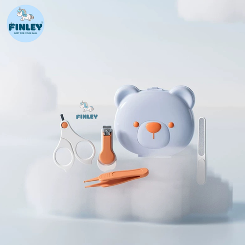 Bộ bấm cắt móng tay, dũa móng cho bé FINLEY hình gấu - 5 Món