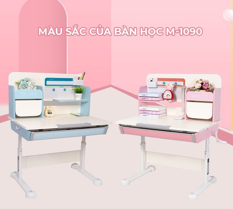 Bàn học chống gù, chống cận học sinh CAYABE CB-1090 dài 90cm cho bé màu xanh nhạt