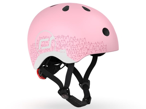 Mũ nón bảo hộ PHẢN QUANG xe đạp, xe scooter Scoot and Ride cho bé khi chơi thể thao - size XXS và size S (màu hồng nhạt - Rose)