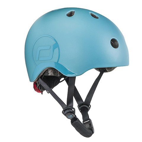 Mũ bảo hộ đội đầu cho bé Scoot and Ride đi xe đạp, xe scooter, chơi thể thao (màu xanh dương - Steel) - size XXS/ S