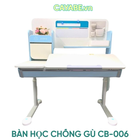 Bàn học chống gù, chống cận học sinh CAYABE CB-006 dài 112cm cho bé màu xanh