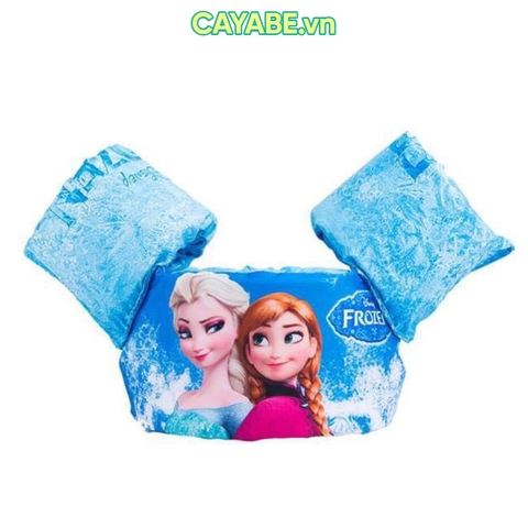 Phao bơi cho bé CAYABE công chúa Elsa Anna màu xanh (phao tay kèm phao đỡ ngực cho trẻ em)