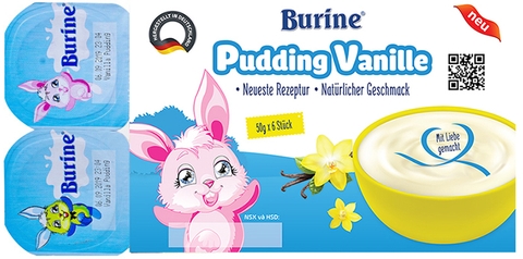 Váng sữa Pudding Burine Vani dành cho trẻ từ 6 tháng (6 hũ x 50g)