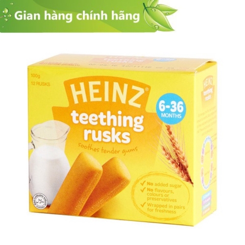 Bánh Mọc Răng Heinz Dành Cho Bé Từ 6 - 36 tháng (Giai đoạn Mọc Răng)