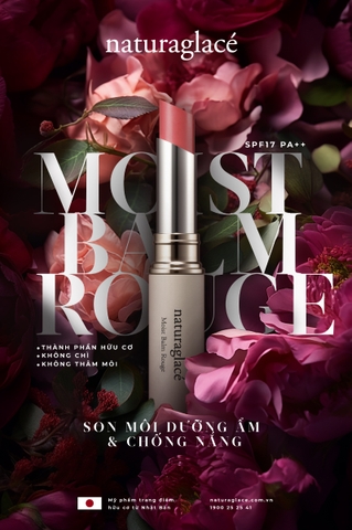 MOIST BALM ROUGE - SON AN TOÀN & DƯỠNG ẨM CHO MÔI MỀM CĂNG MỌNG