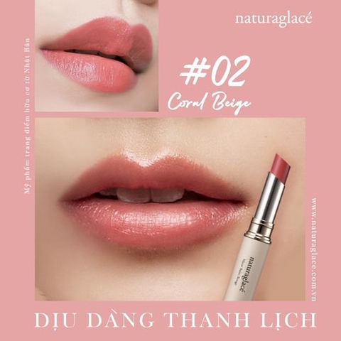 MOIST BALM ROUGE 02 CORAL BEIGE - DỊU DÀNG, THANH LỊCH