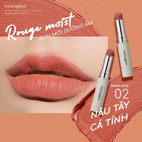SON MÔI HỮU CƠ ROUGE MOIST 02 - BROWN BEIGE