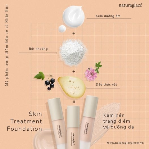 KEM NỀN HỮU CƠ TRANG ĐIỂM & DƯỠNG DA BẢO VỆ DA SUỐT 12H