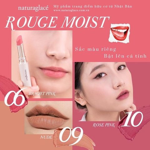 SON MÔI HỮU CƠ ROUGE MOIST - SẮC MÀU THỂ HIỆN CÁ TÍNH RIÊNG