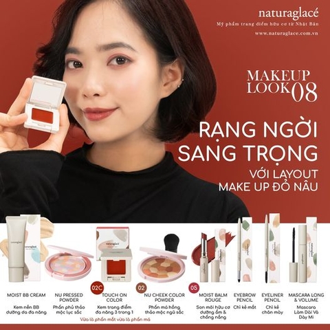 MAKEUP LOOK VỚI TONE ĐỎ NÂU RẠNG NGỜI, SANG TRỌNG