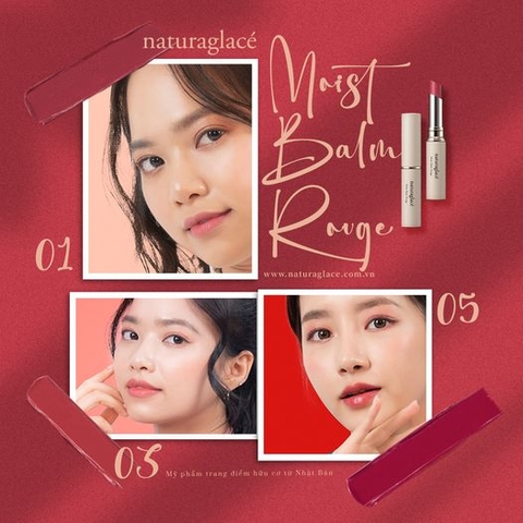 SON MÔI HỮU CƠ MOIST BALM ROUGE - TÔ ĐIỂM MÔI XINH, TỰ TIN KHOE CÁ TÍNH