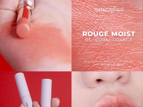 SON MÔI HỮU CƠ ROUGE MOIST 03 - CORAL ORANGE