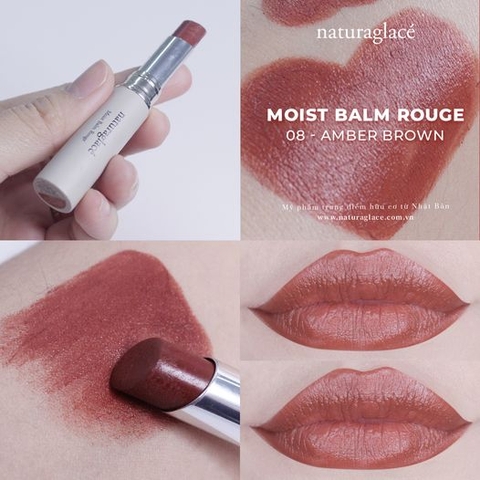 MOIST BALM ROUGE 08 AMBER BROWN - ĐỎ NÂU HỔ PHÁCH