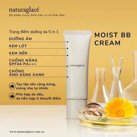 KEM NỀN HỮU CƠ NHẬT BẢN MOIST BB CREAM - NUÔI DƯỠNG LÀN DA TRONG KHI TRANG ĐIỂM