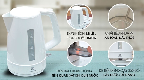 Bình siêu tốc Electrolux 1.5 lít EEK1303W