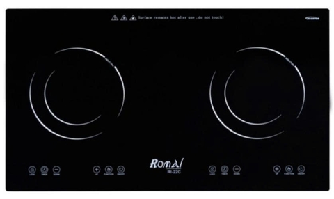 Bếp từ đôi Romal RI22C (Tặng công lắp miễn phí nội thành Hà Nội với vị trí cơ bản đã khoét đá + Giao hàng miễn phí nội thành Hà Nội)