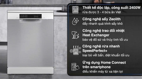 Máy rửa bát 14 bộ độc lập Bosch SMS6ZCI16E PerfectDry-Germany
