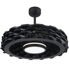 Quạt Trần Không Cánh Benny Firenze BF-C73BLSB, Black/Cafe, LED, Remote, 65W, 6 Tốc Độ Gió