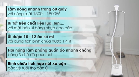 Bàn ủi hơi nước đứng Philips GC487 1800W