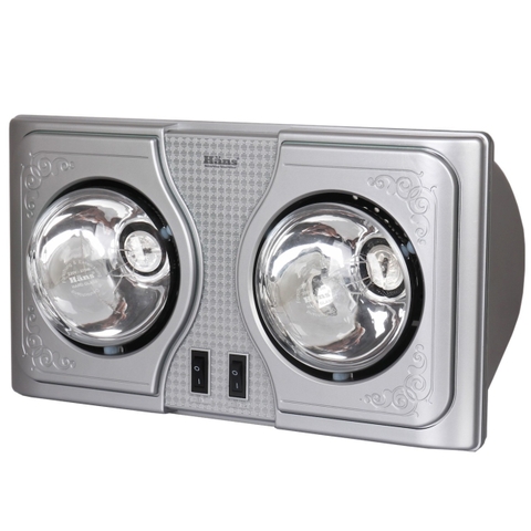 Đèn sưởi nhà tắm 2 bóng Hans H2B - Hàng chính hãng