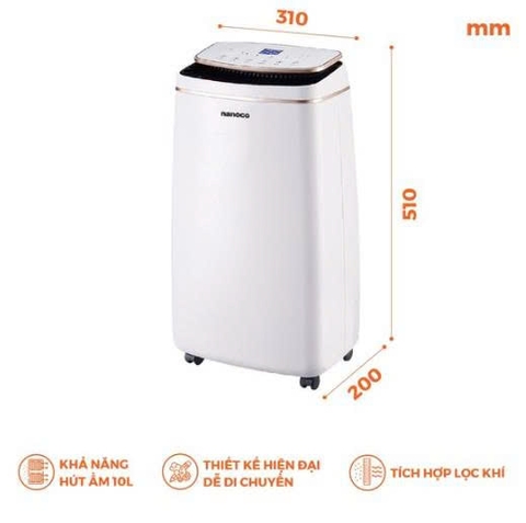 Máy hút ẩm Nanoco model NDH102