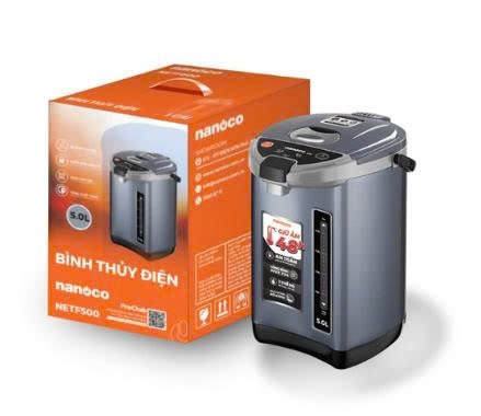 Bình thủy điện Nanoco model  NETF500 dung tích  5L (Công suất 750W)