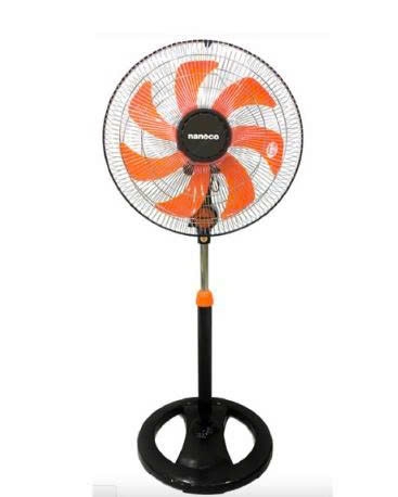 Quạt lửng thân sắt Nanoco 7 cánh NLF1622, 47W, màu đen cam