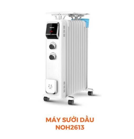 Máy sưởi dầu nút vặn Nanoco model NOH2613 ( Công suất 2600W, 3 mức độ nhiệt)