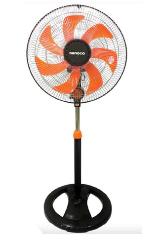 Quạt đứng thân sắt Nanoco NSF1607, 47W, màu đen cam