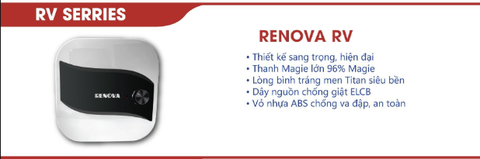 Bình nóng lạnh Renova 15 lit vuông RV15