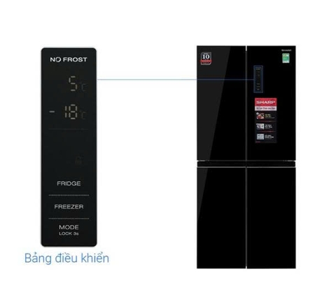 Tủ lạnh Sharp Inverter 362 lít Multi Door SJ-FX420VG-BK