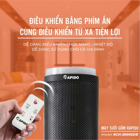 Máy sưởi gốm RCH-2000SDB