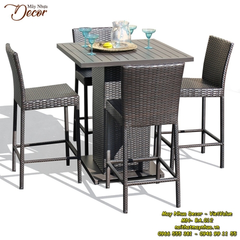 Bộ bàn ăn Mây Nhựa MN-BA.013