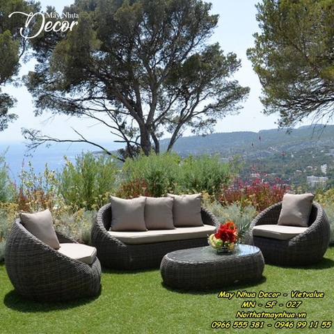 Sofa mây nhựa 027