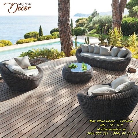 Sofa mây nhựa 019