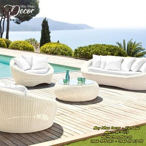 Sofa mây nhựa 019