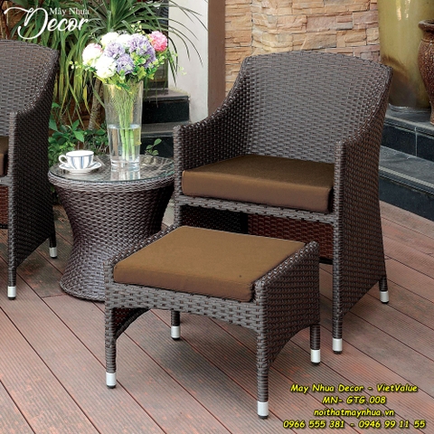 Bộ bàn ghế Mây Nhựa MN-GTG.008