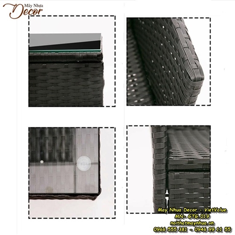Ghế đôi thư giãn Mây Nhựa MN-GTG.019